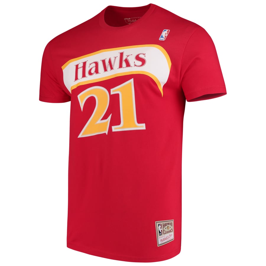 メンズ・Mitchell & Ness ドミニク・ウィルキンス レッド アトランタ