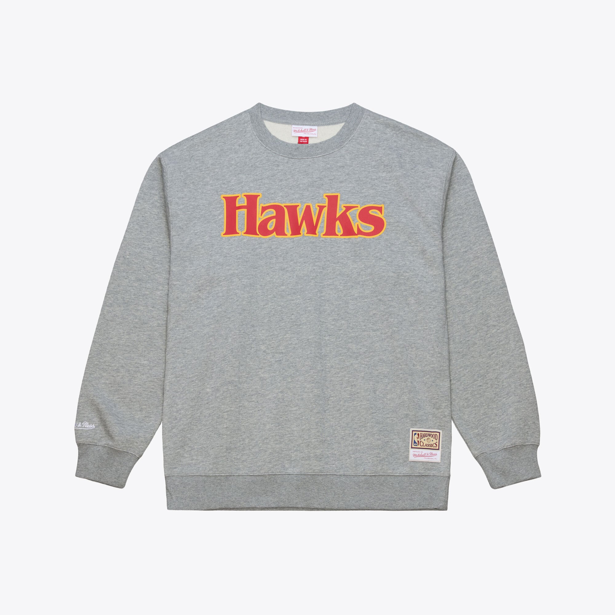 Men's Mitchell & Ness Heather Gray Atlanta Hawks Walk-Off Fleece Sweatshirt