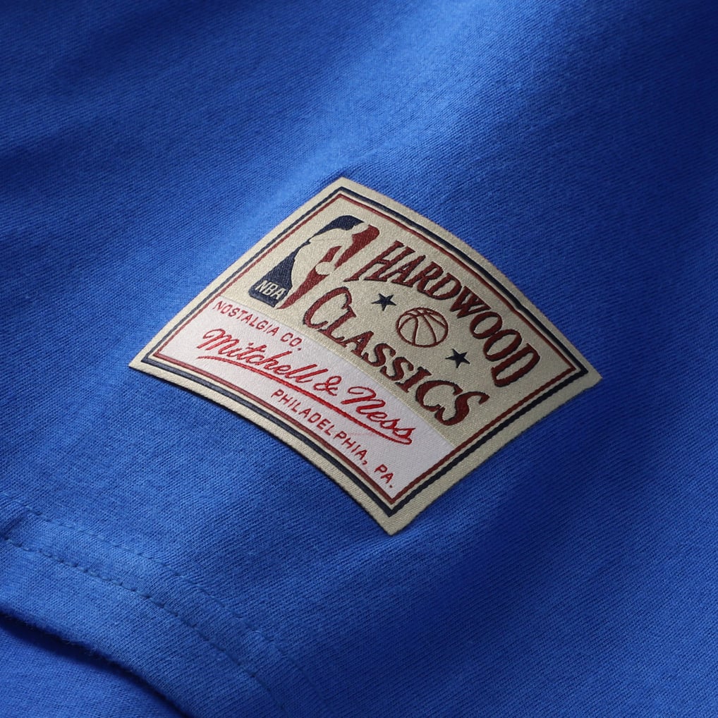 Pete Maravich Atlanta Hawks Mitchell & Ness Hardwood Classics Stitch Name & Number T-Shirt - Blue