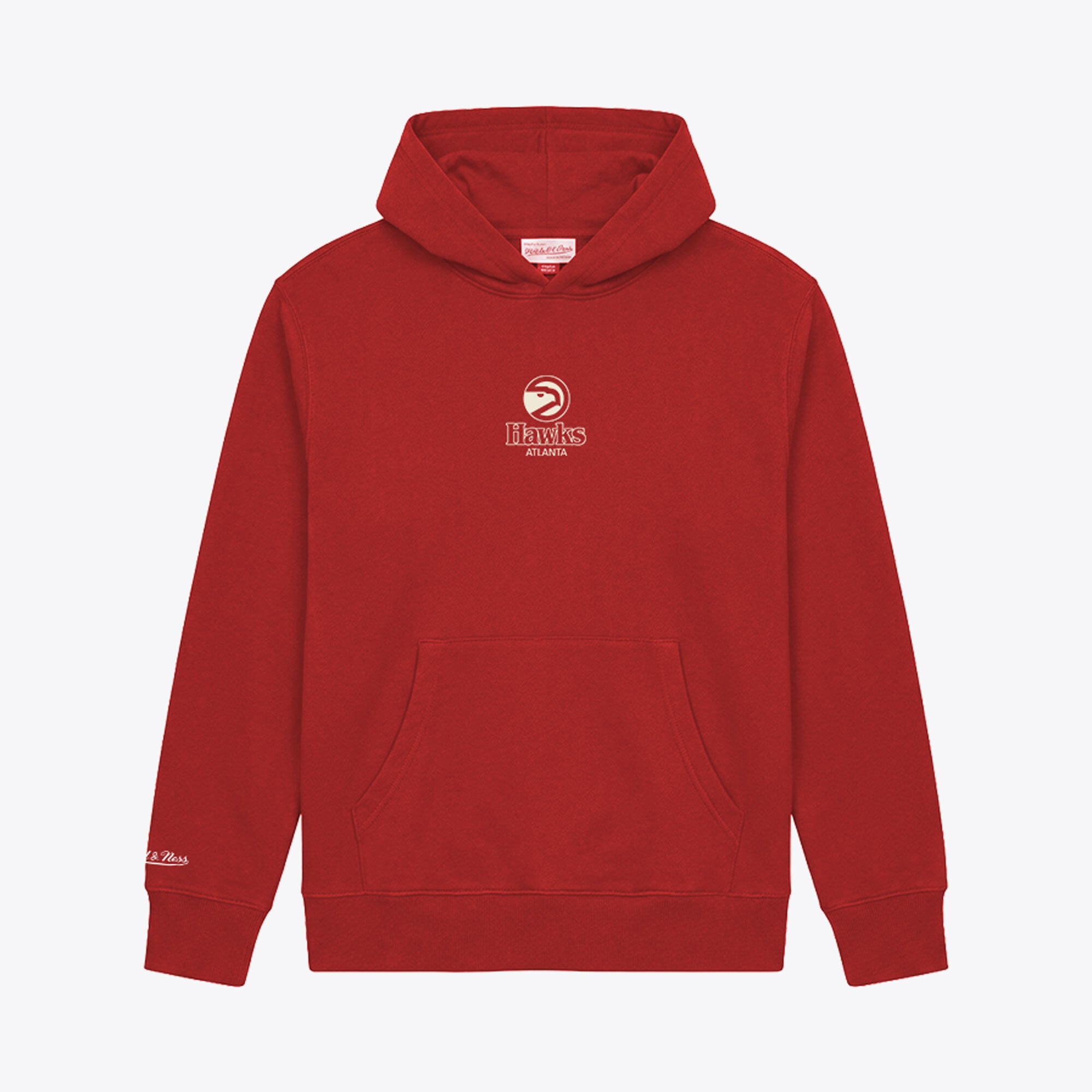 Sweat à capuche en polaire rouge Mitchell & Ness Atlanta Hawks pour homme