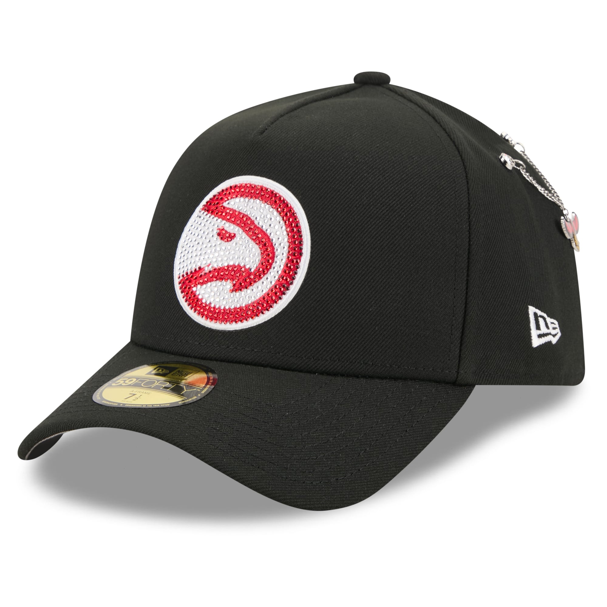 Men's Atlanta Hawks New Era Black 2026 NBA Draft On-Stage Crystal A-Frame 59FORTY Fitted Hat