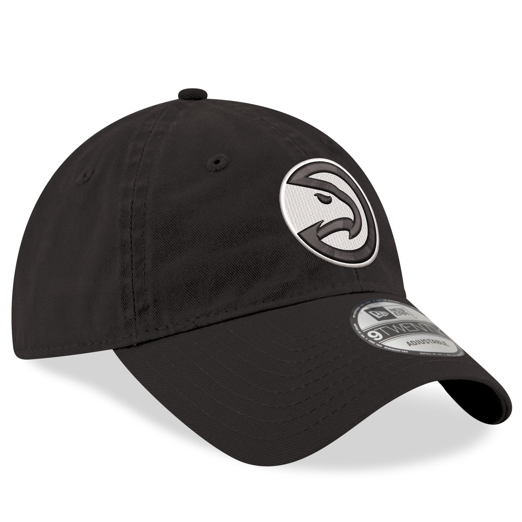 Men's New Era Black Atlanta Hawks 9TWENTY Adjustable Hat