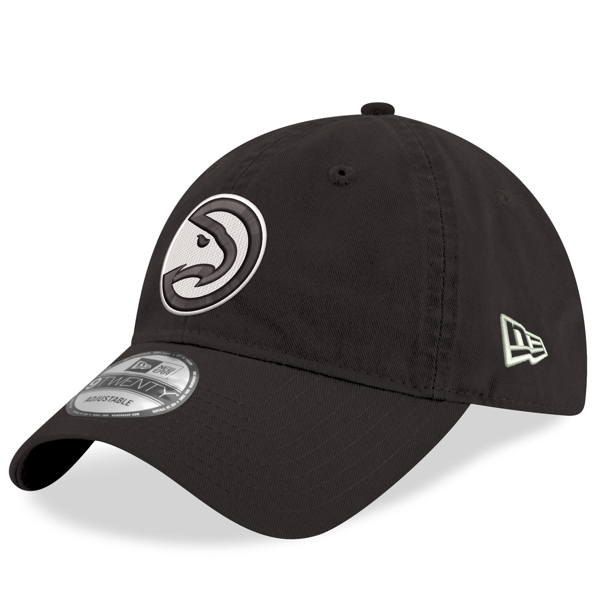 Men's Atlanta Hawks New Era Black 9TWENTY Adjustable Hat