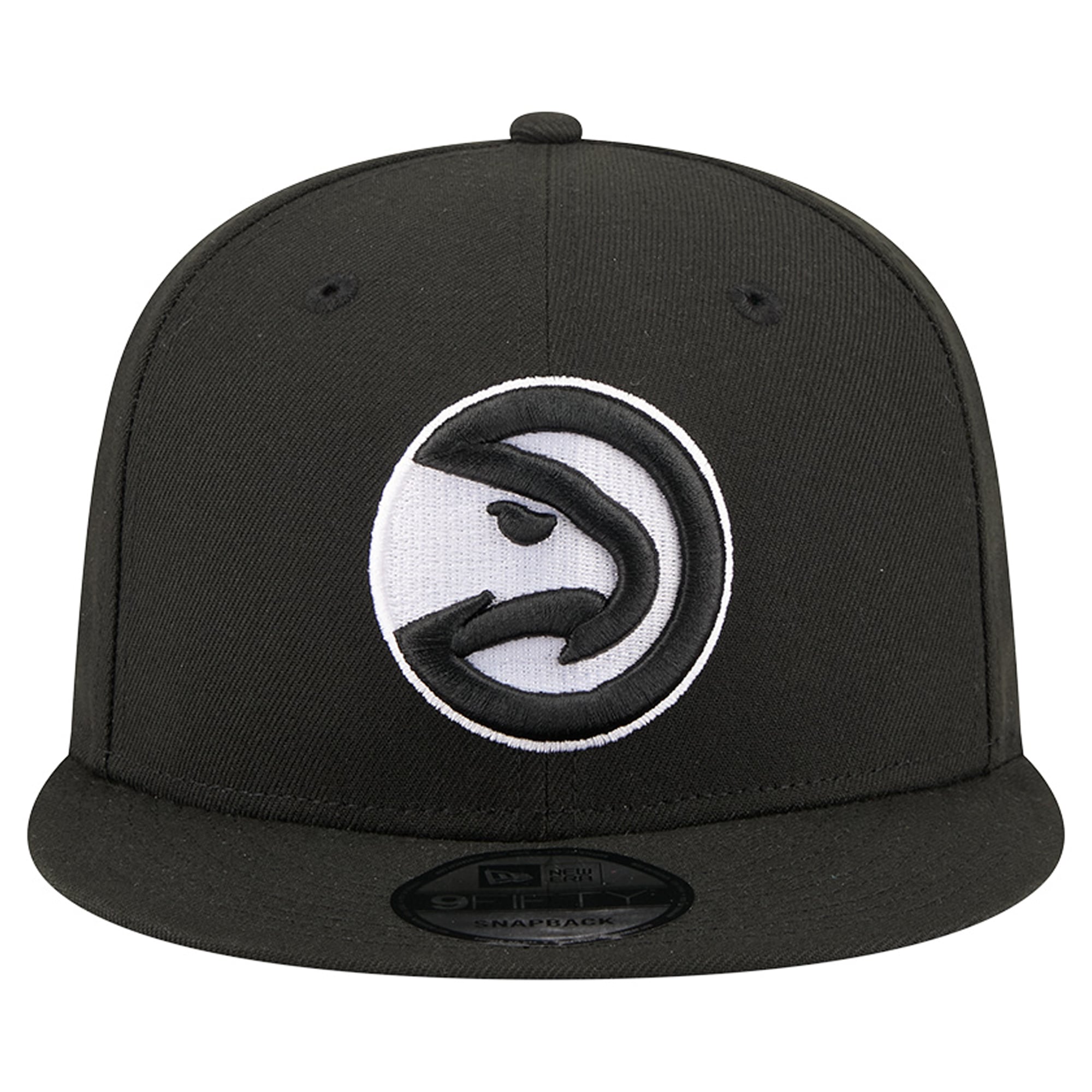 Men's New Era Black Atlanta Hawks Team 9FIFTY Snapback Hat
