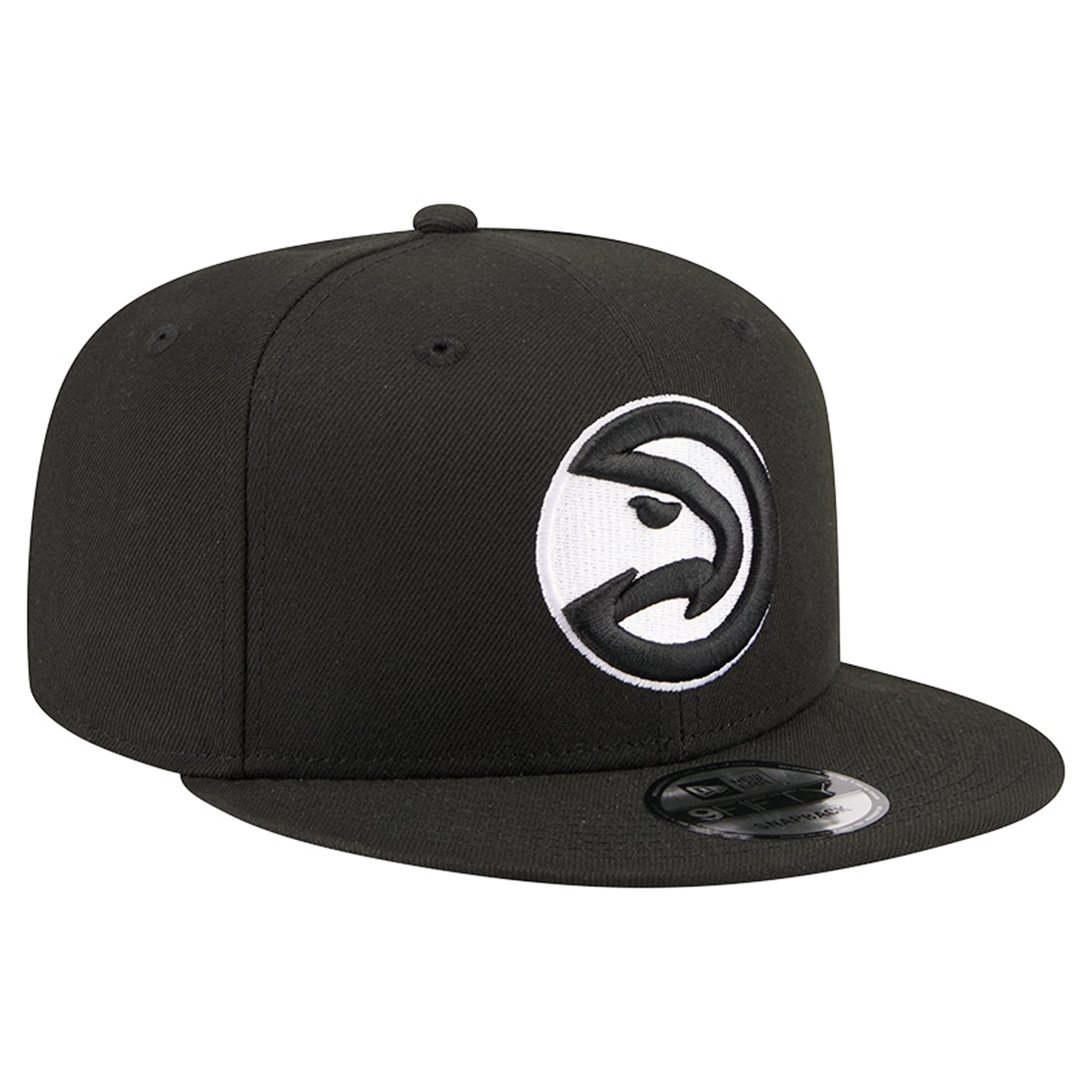 Men's New Era Black Atlanta Hawks Team 9FIFTY Snapback Hat