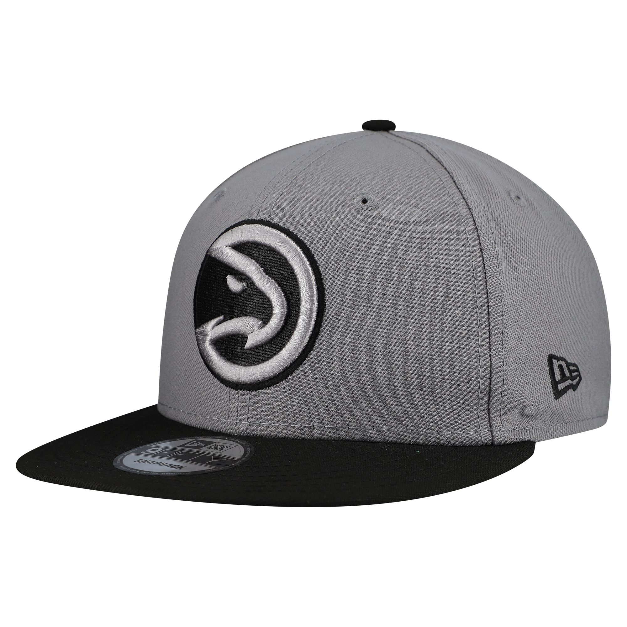 Men's Atlanta Hawks New Era Gray Core Logo Storm Gray Two-Tone 9FIFTY Snapback Hat