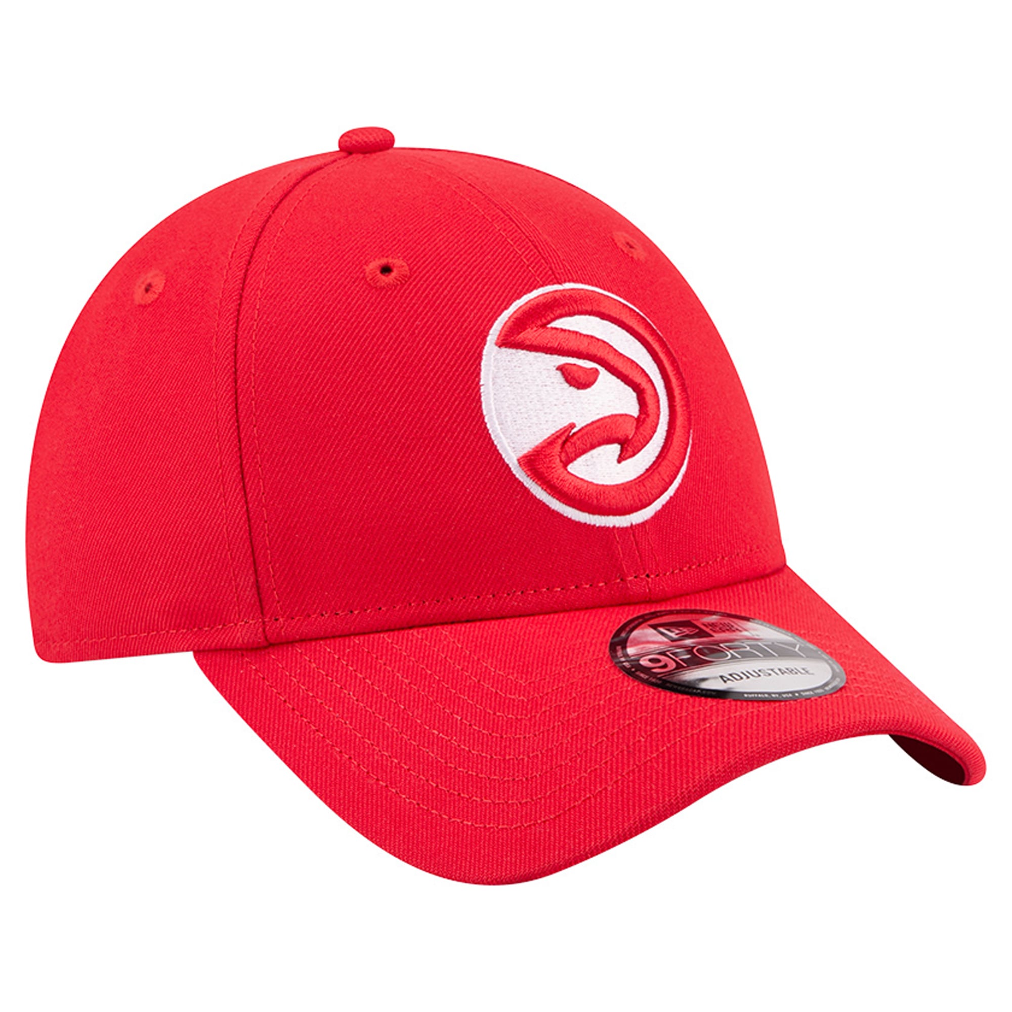 Men's New Era Red Atlanta Hawks Team 9FORTY Adjustable Hat