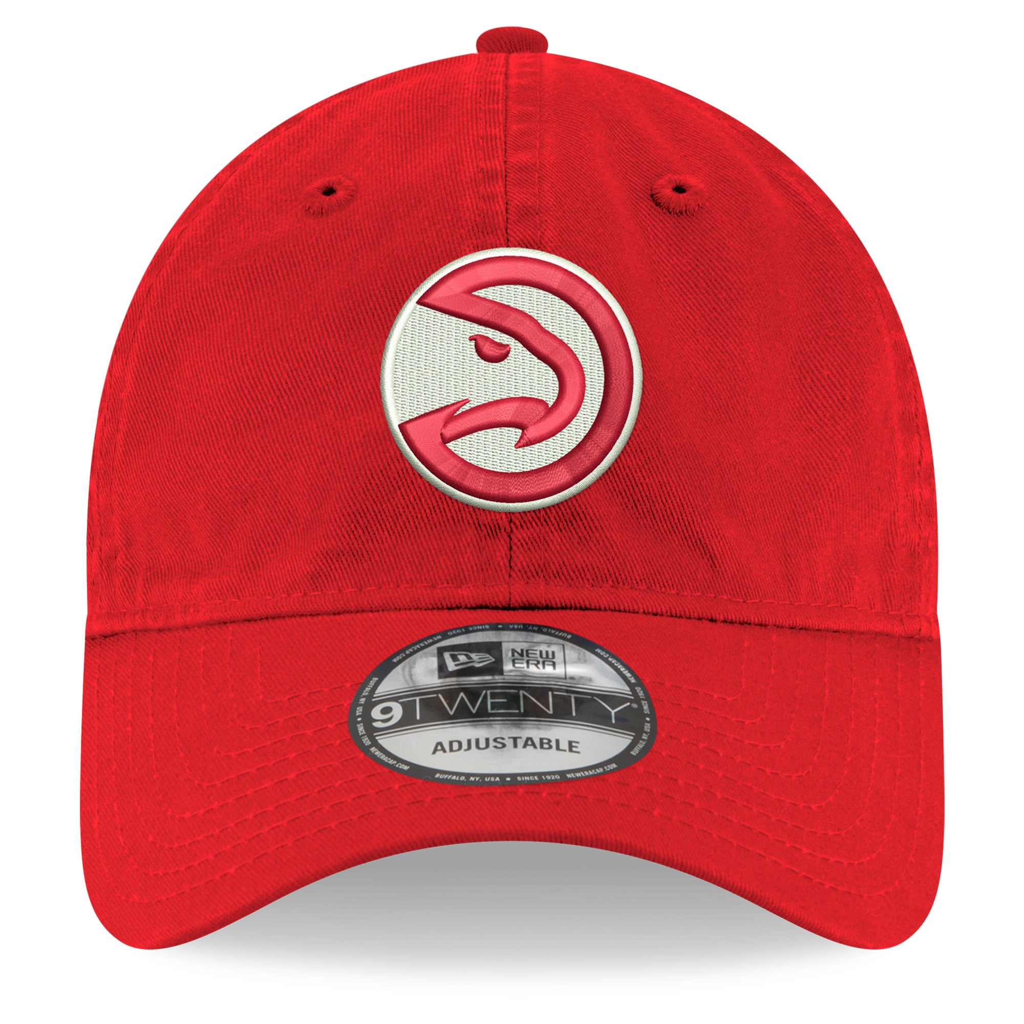 Men's New Era Red Atlanta Hawks Team 9TWENTY Adjustable Hat
