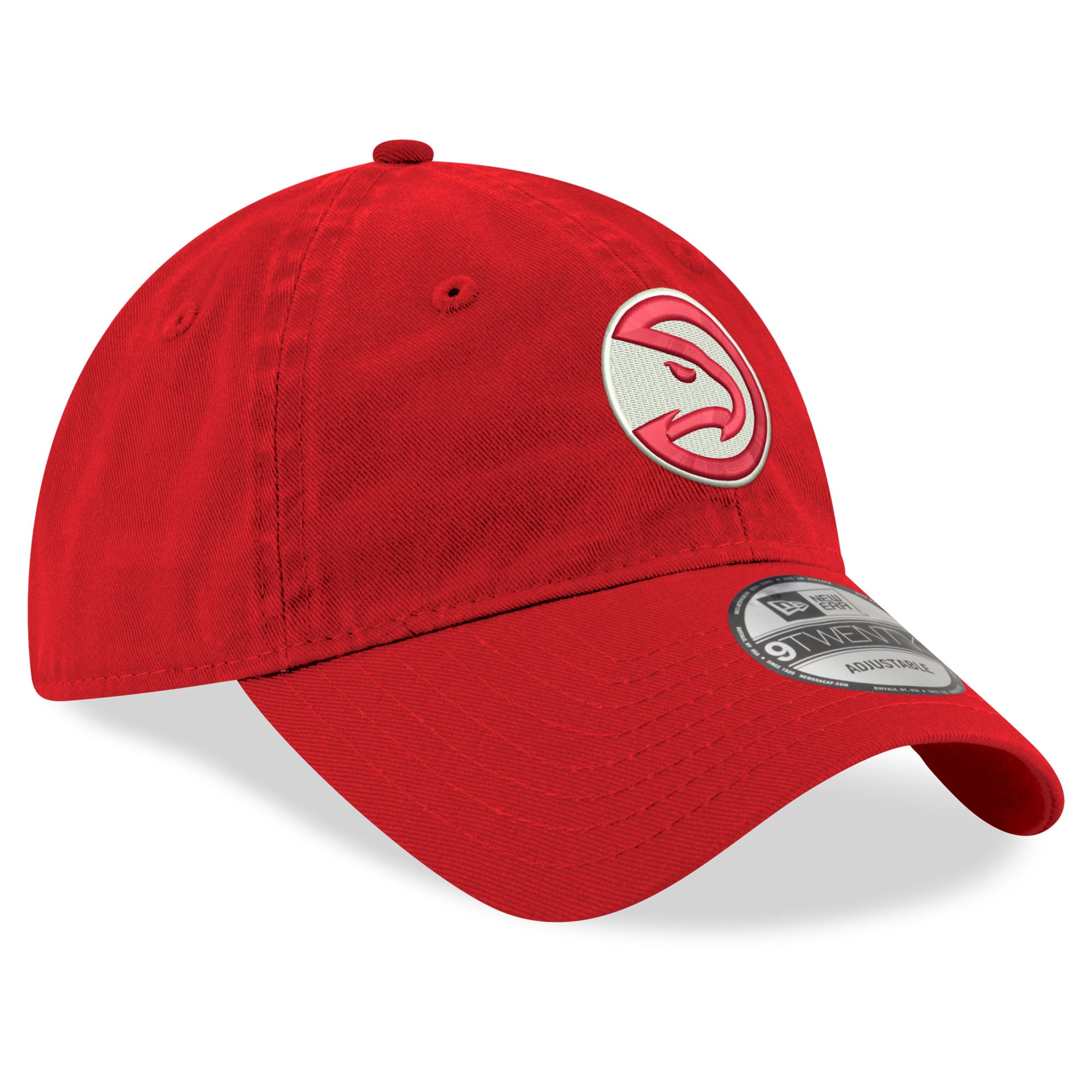 Men's New Era Red Atlanta Hawks Team 9TWENTY Adjustable Hat