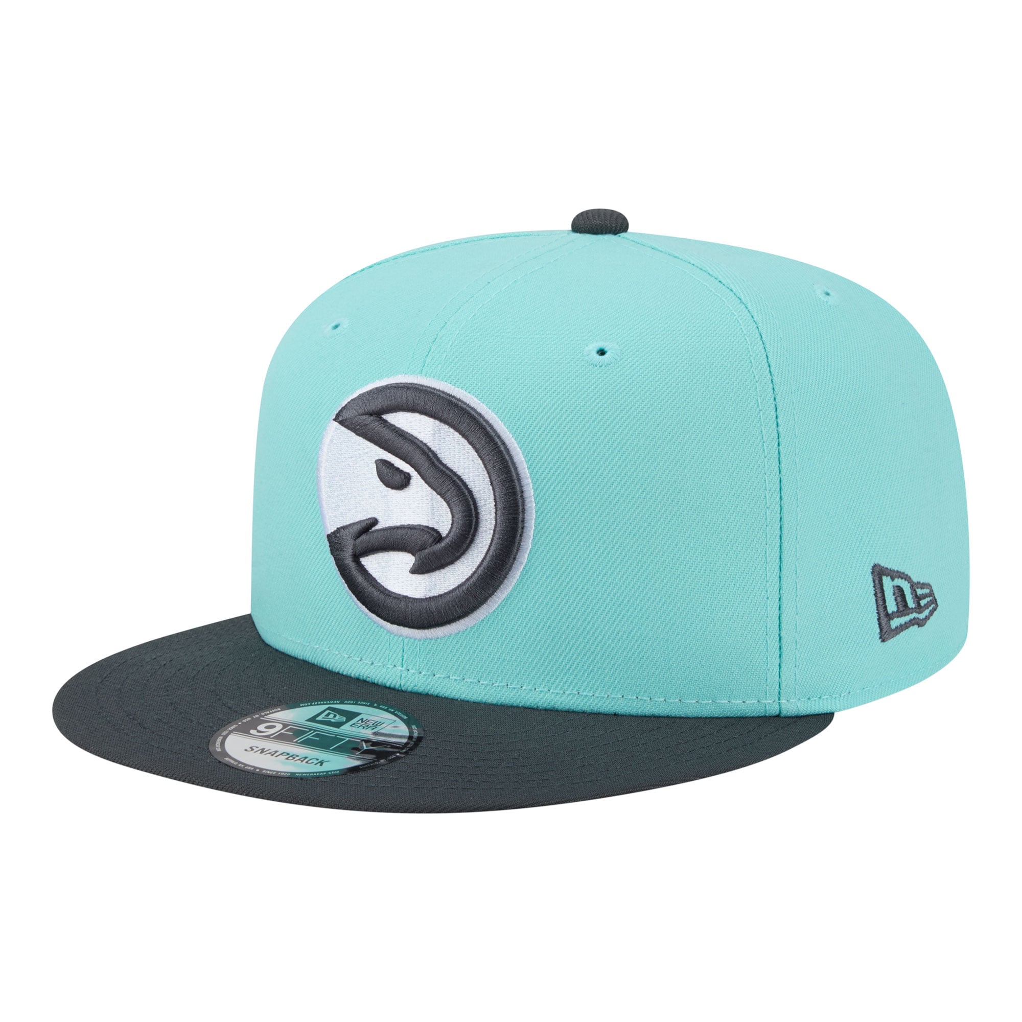 Men's Atlanta Hawks New Era Turquoise/Charcoal Color Pack Two-Tone 9FIFTY Snapback Hat