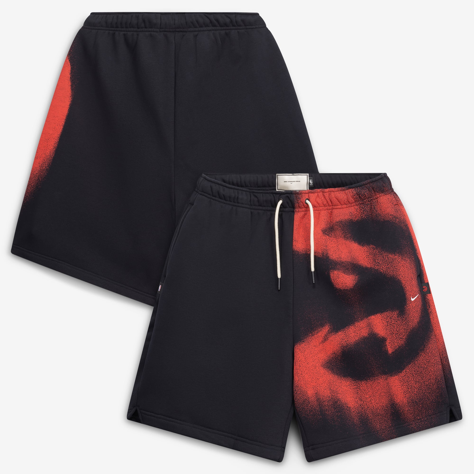 Short de sport Nike Black Atlanta Hawks 2026 Standard Issue Practice Icon Fleece pour homme