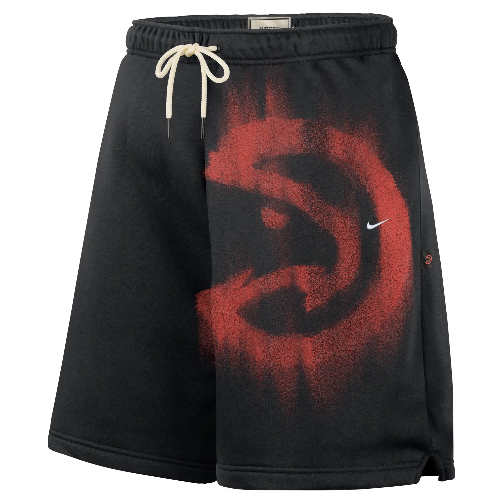 Short de sport Nike Black Atlanta Hawks 2026 Standard Issue Practice Icon Fleece pour homme