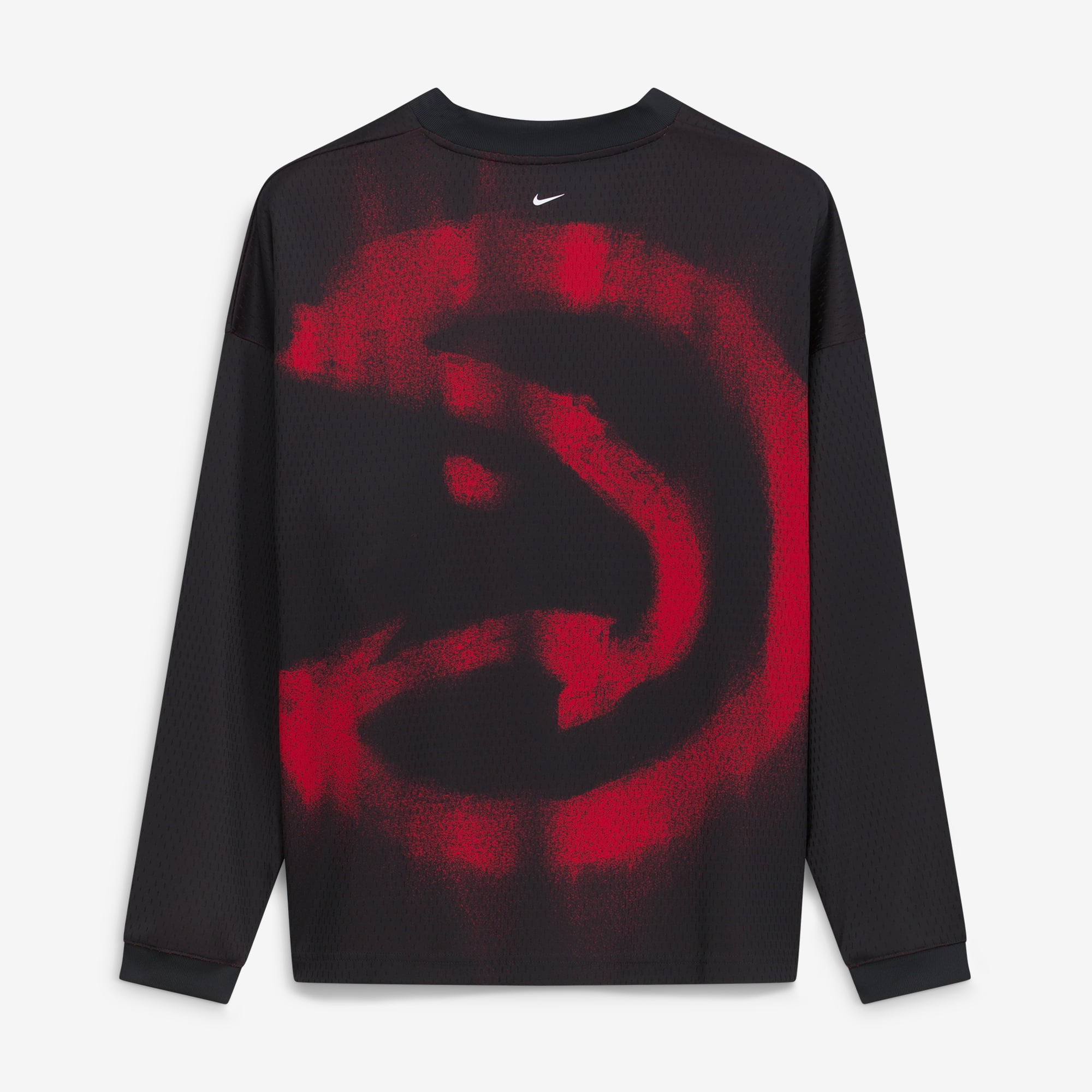 T-shirt à manches longues Nike Atlanta Hawks 2026 Standard Issue pour homme, noir, performance d'avant-match