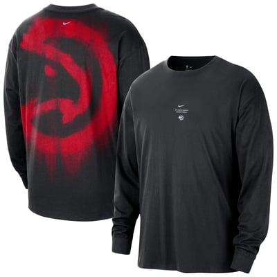 Atlanta Hawks Nike 2026 Standard Issue Pre-Game Performance Long Sleeve T-Shirt - Black
