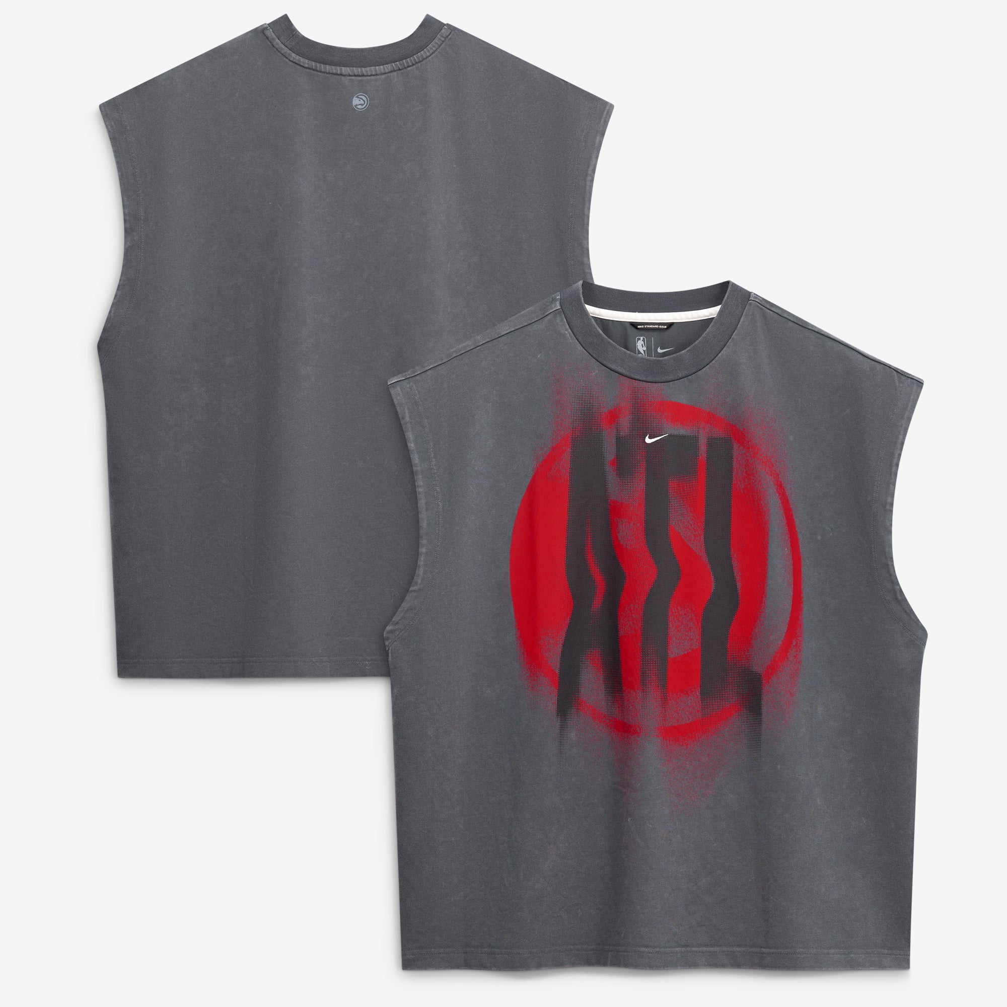 Men's Nike Charcoal Atlanta Hawks 2026 Standard Issue Pre-Game Sleeveless Top