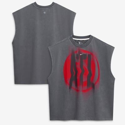 Atlanta Hawks Nike 2026 Standard Issue Pre-Game Sleeveless Top - Charcoal