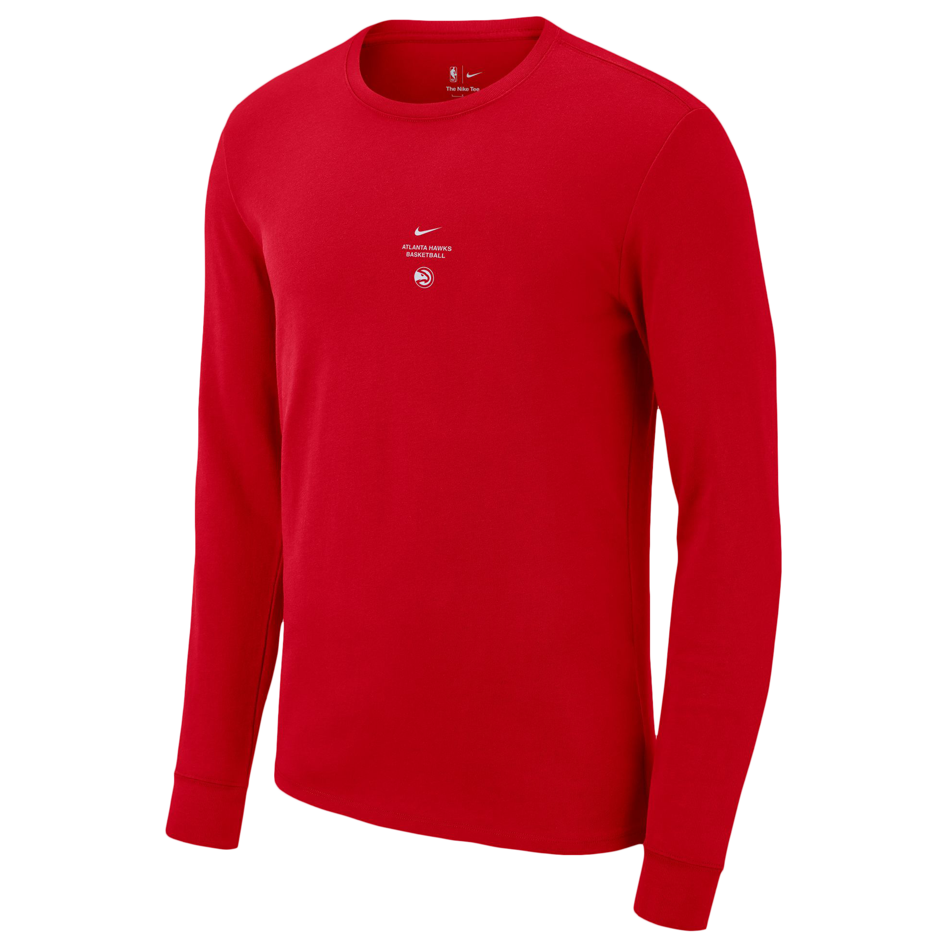 T-shirt d'entraînement à manches longues Nike rouge Atlanta Hawks 2026 Standard Issue pour homme