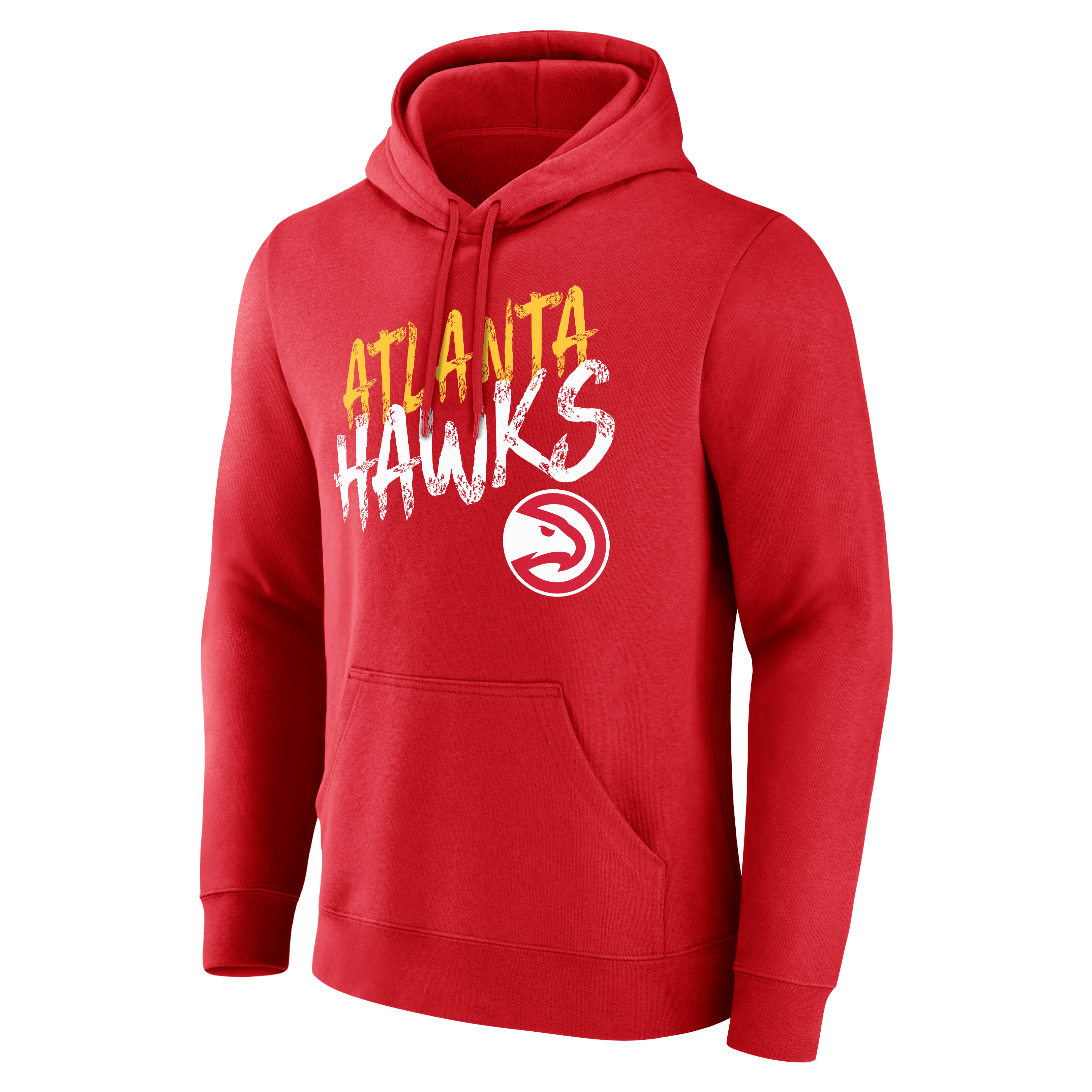 Sweat à capuche rouge Atlanta Hawks Hustle pour homme, personnalisé avec nom et numéro.