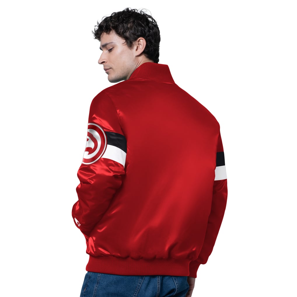 Veste en satin triple option pour titulaire des Atlanta Hawks - Rouge