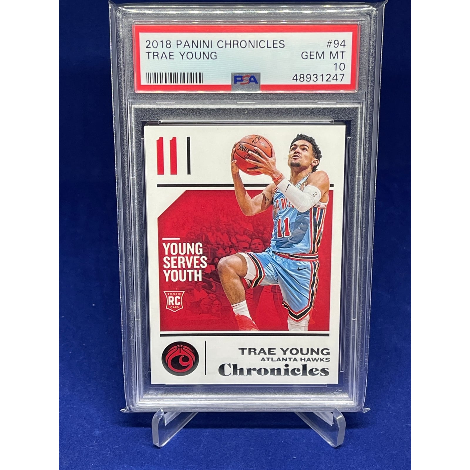 Trae Young 2018-19 Panini Chronicles Rookie Rc #94 Psa 10 Gem Mint