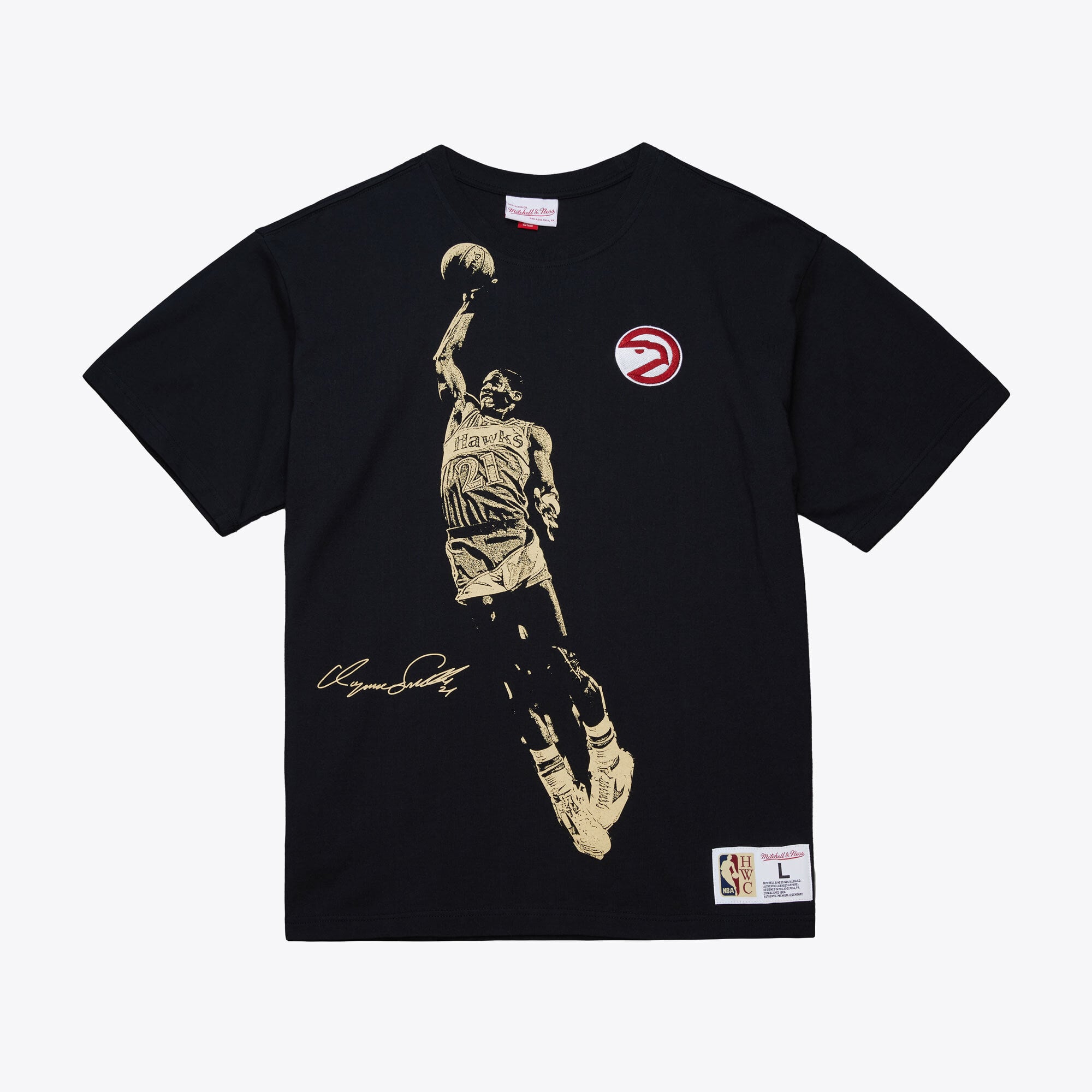 Unisex Dominique Wilkins Black Atlanta Hawks Hardwood Classics 
