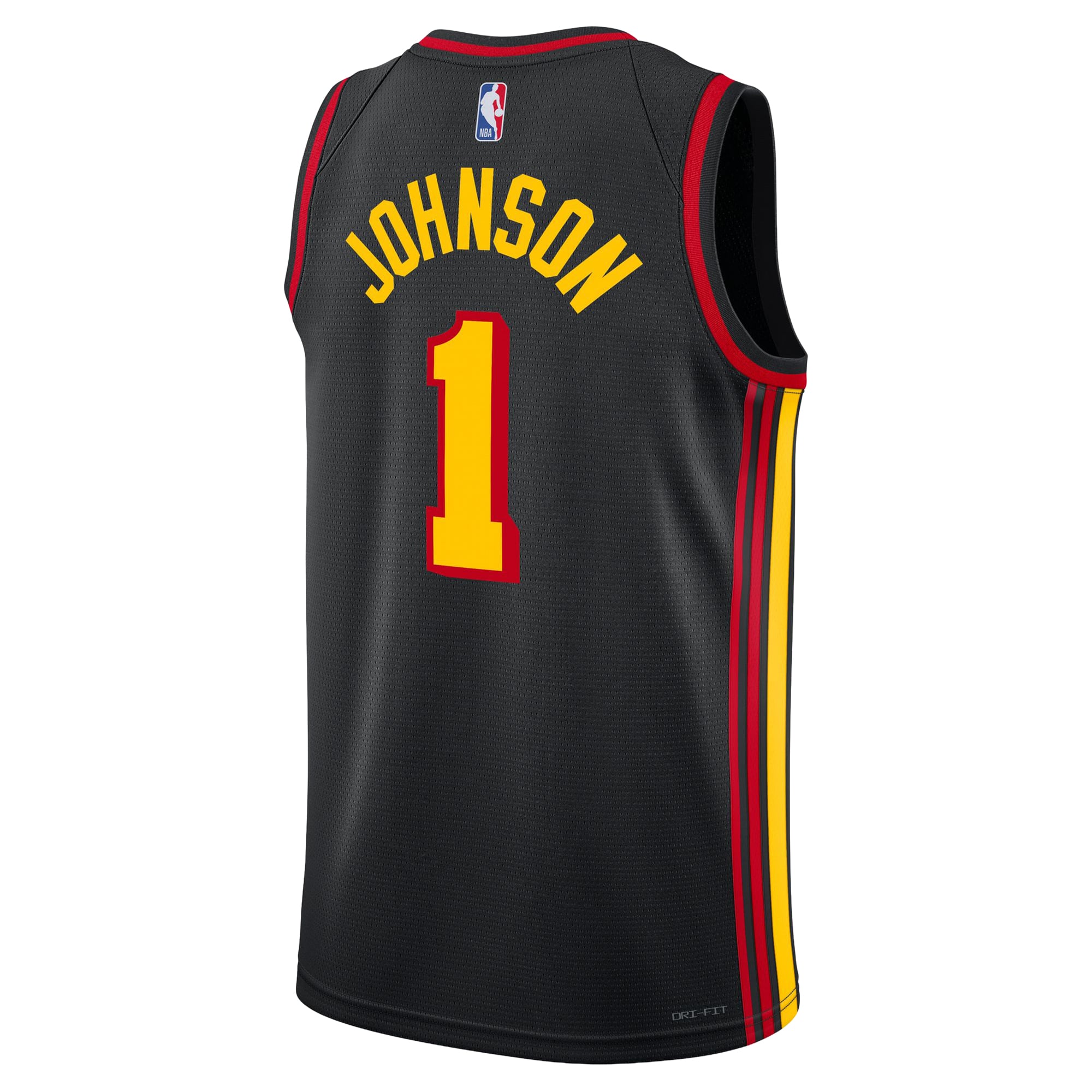Maillot Swingman unisexe Jordan Brand Jalen Johnson noir Atlanta Hawks - Édition Statement