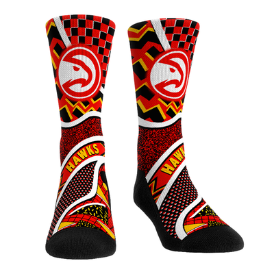  Atlanta Hawks Rock Em Unisex Ball Pattern Crew Socks - Red