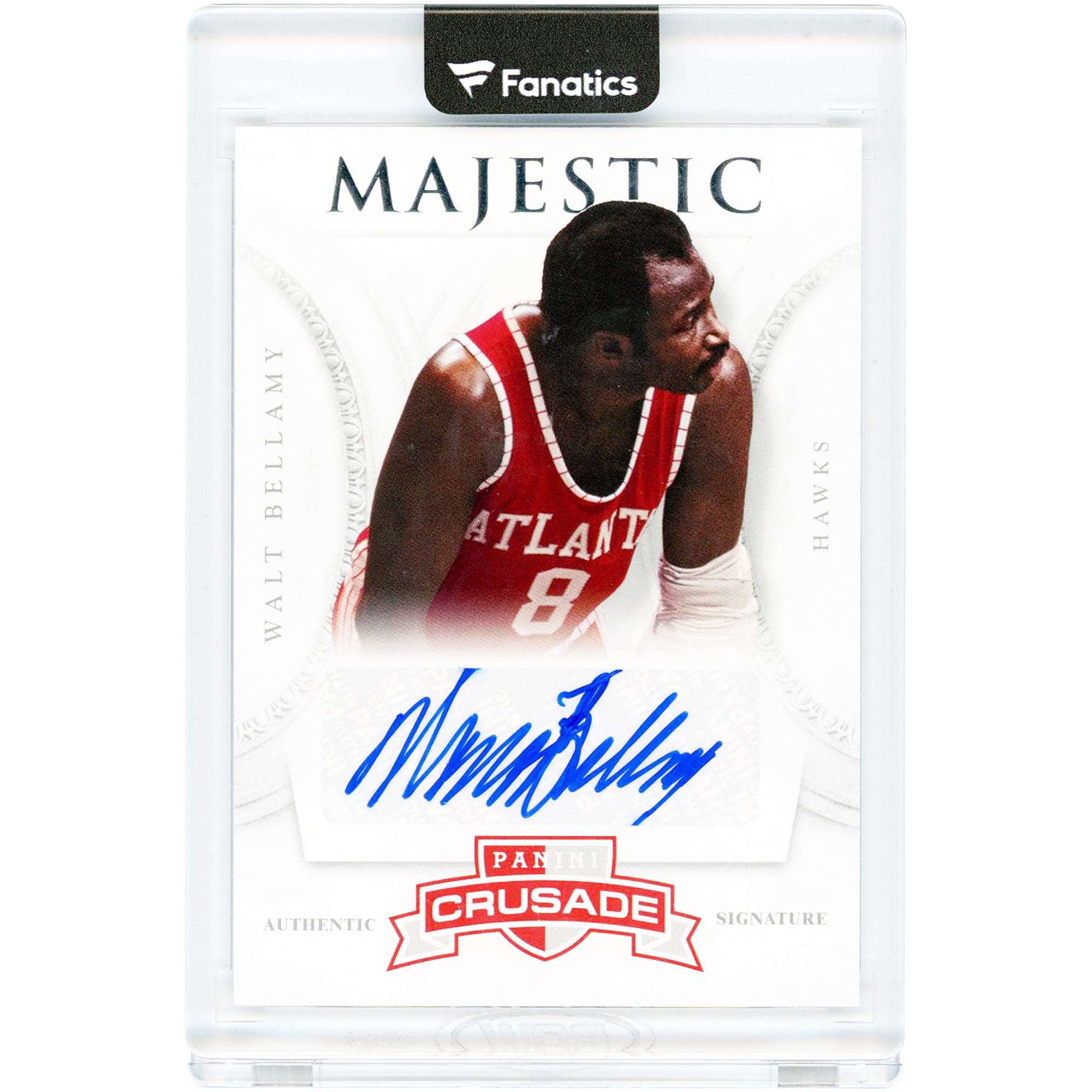 Carte autographiée Walt Bellamy des Hawks d'Atlanta (Panini Crusade Majestic 2012-13, n° 88)