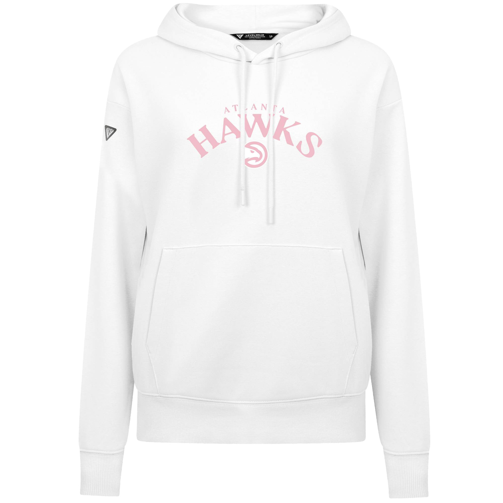Sweat à capuche rose clair Levelwear pour femme, motif fête des mères Atlanta Hawks, arqué