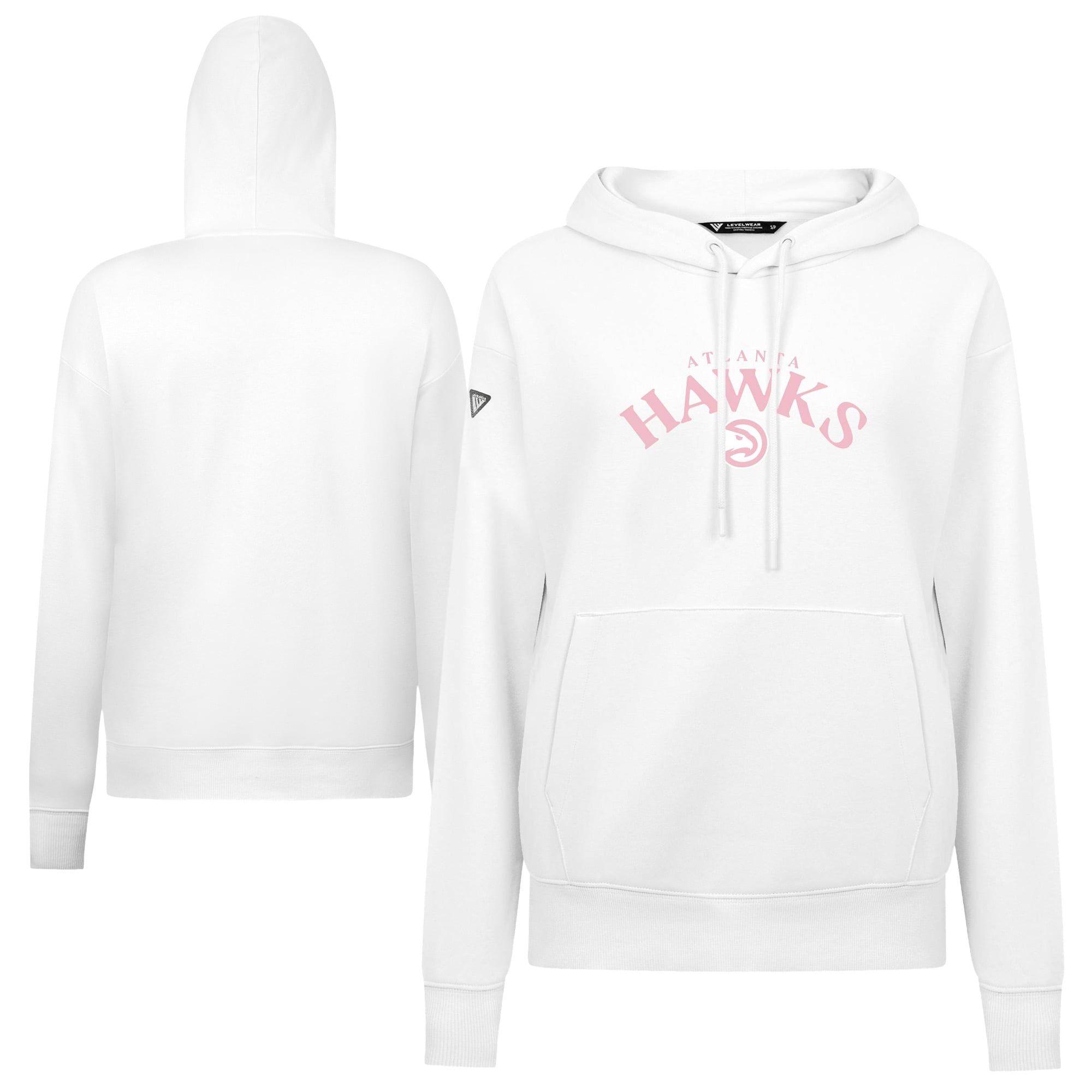 Sweat à capuche rose clair Levelwear pour femme, motif fête des mères Atlanta Hawks, arqué