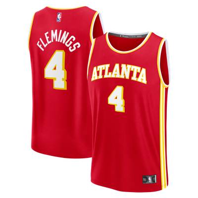 Kingston Flemings Atlanta Hawks Fanatics Youth Fast Break Replica Jersey - Red - Icon Edition