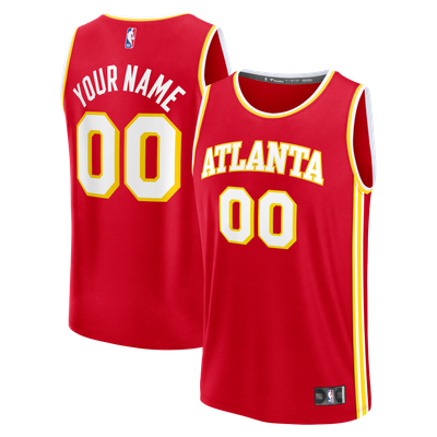 Atlanta Hawks Fanatics Youth Fast Break Custom Jersey - Icon Edition - Red
