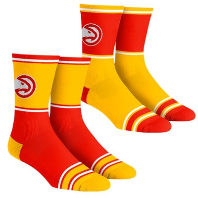  Atlanta Hawks Rock Em Youth 2-Pack Color Block Crew Socks Set