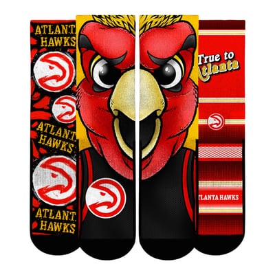  Atlanta Hawks Rock Em Youth Fan Favorites Three-Pack Crew Socks Set - Red