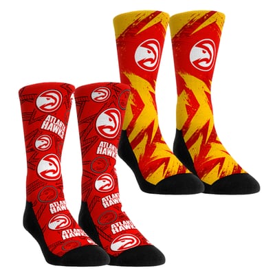  Atlanta Hawks Rock Em Youth Game Day 2-Pack Crew Socks - Red