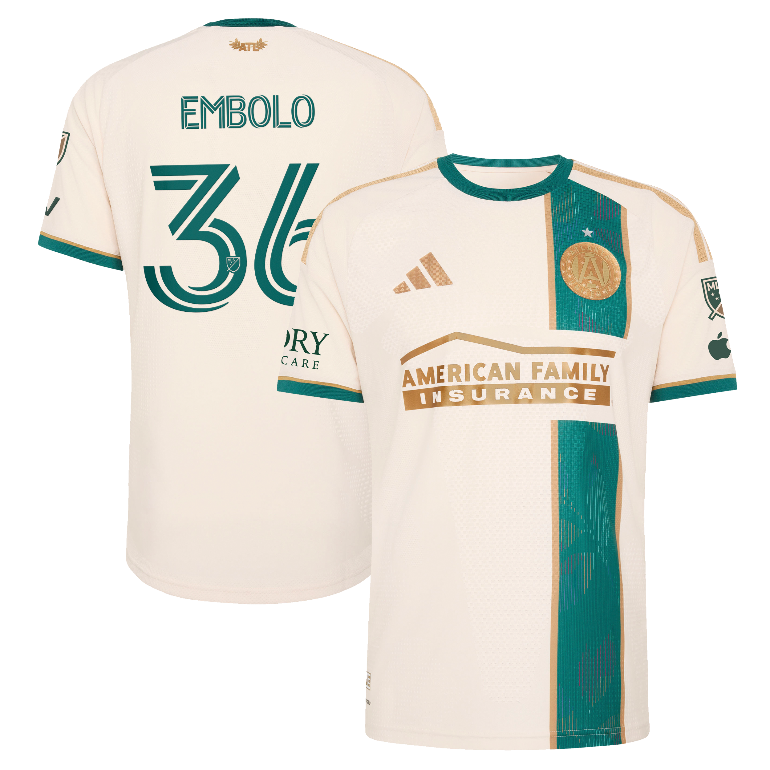 Men's Atlanta United FC Breel Embolo adidas Tan 2026 Spirit of '96 On ...