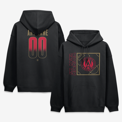 Atlanta United FC Big & Tall Home Field Pop Personalized Name & Number Hoodie - Black
