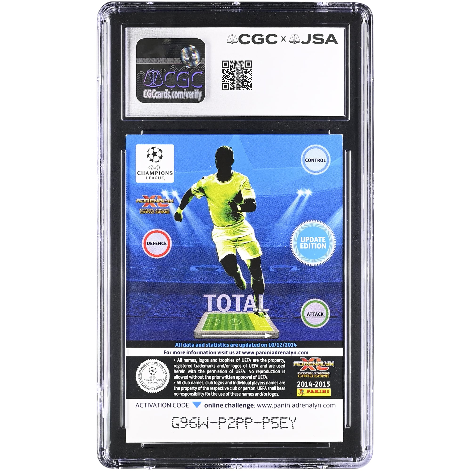 Fernando Torres Atletico de Madrid Autographed 2014-15 Panini Adrenalyn XL UCL Update Edition #UE086 CGC Authenticated Auto 10 Card