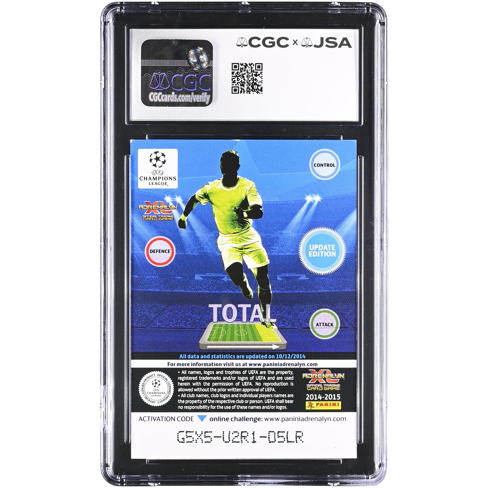 Fernando Torres Atletico de Madrid Autographed 2014-15 Panini Adrenalyn XL UCL Update Edition #UE086 CGC Authenticated Card