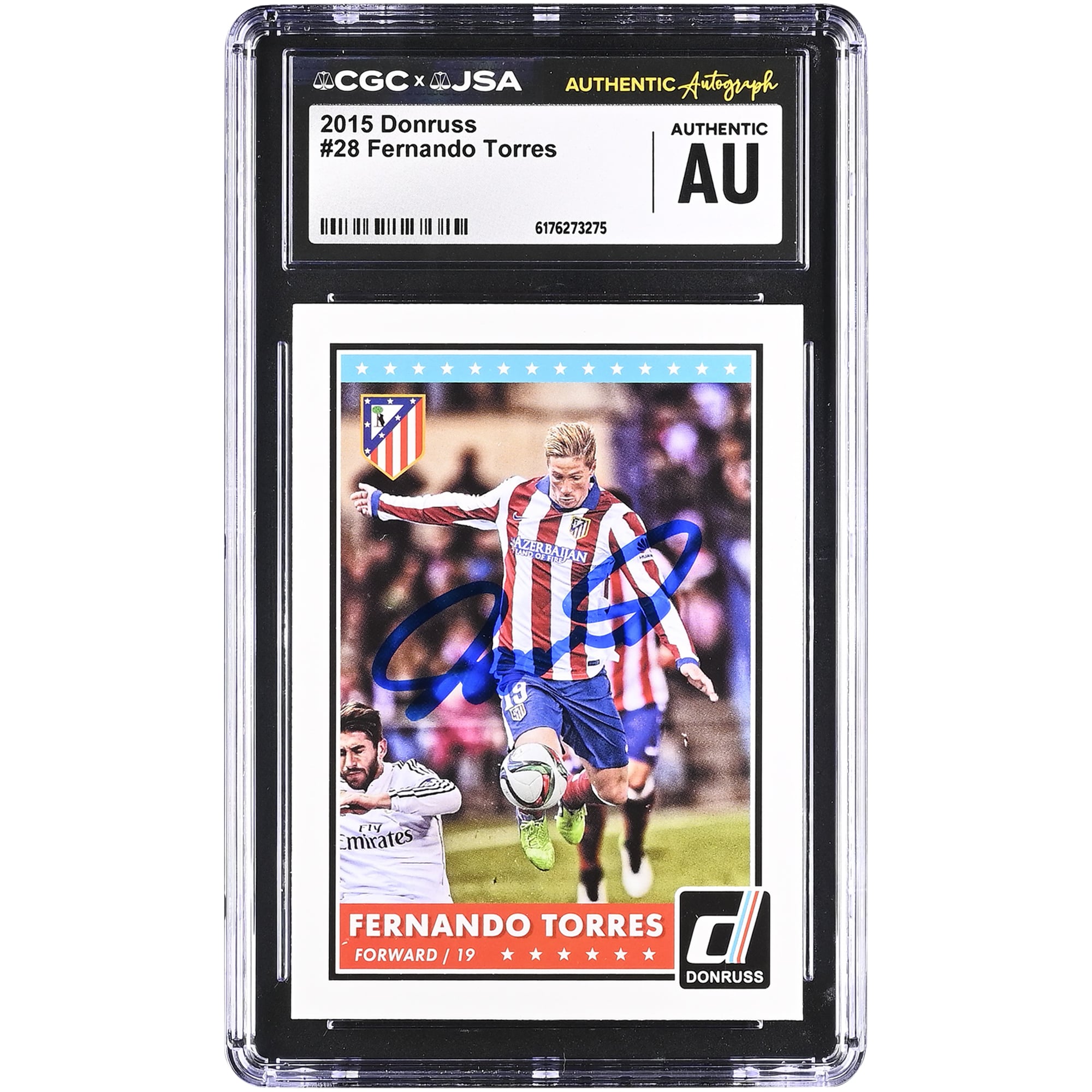 Fernando Torres Atletico de Madrid Autographed 2015 Panini Donruss #28 CGC Authenticated Card