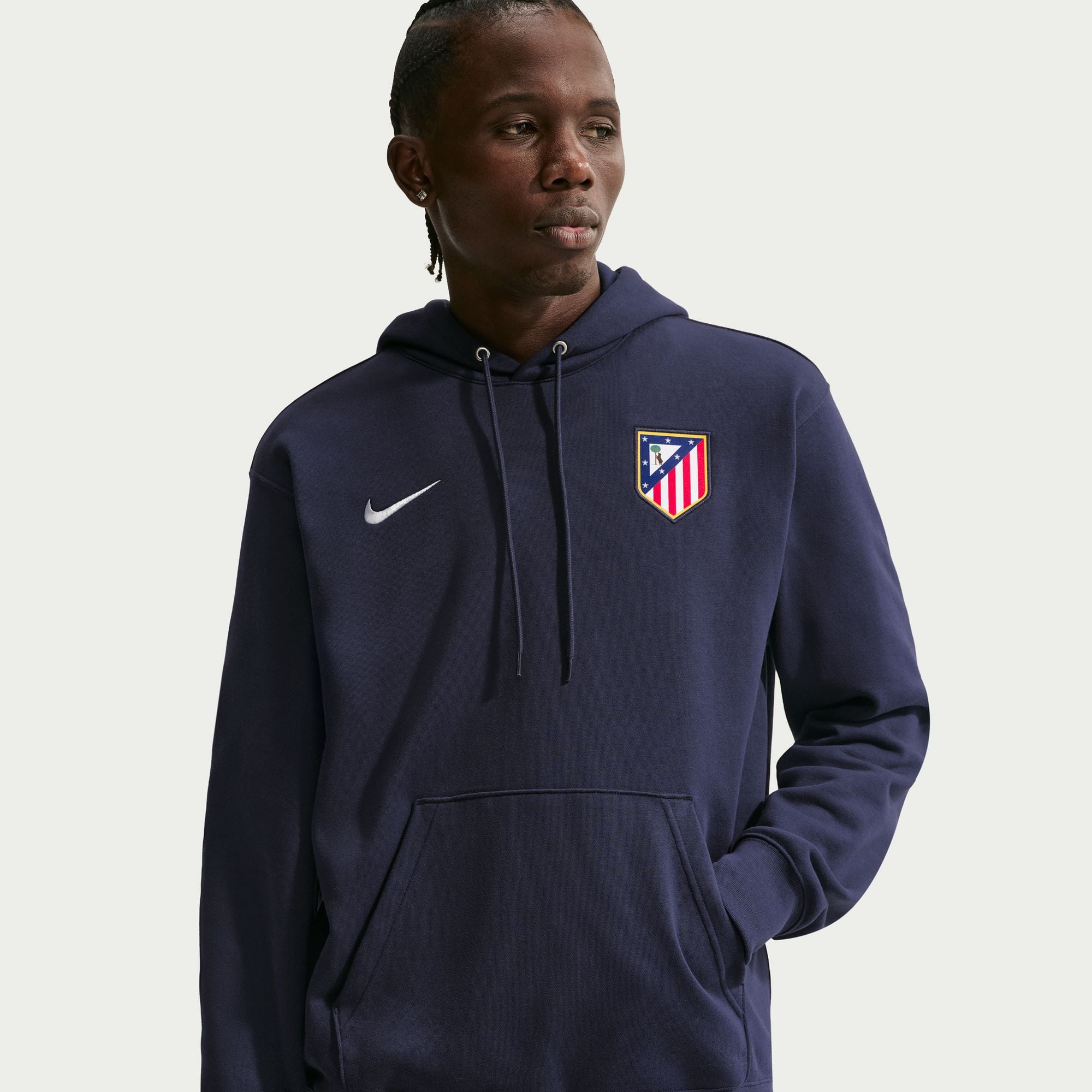Sweat à capuche polaire bleu Nike Atlético de Madrid pour homme