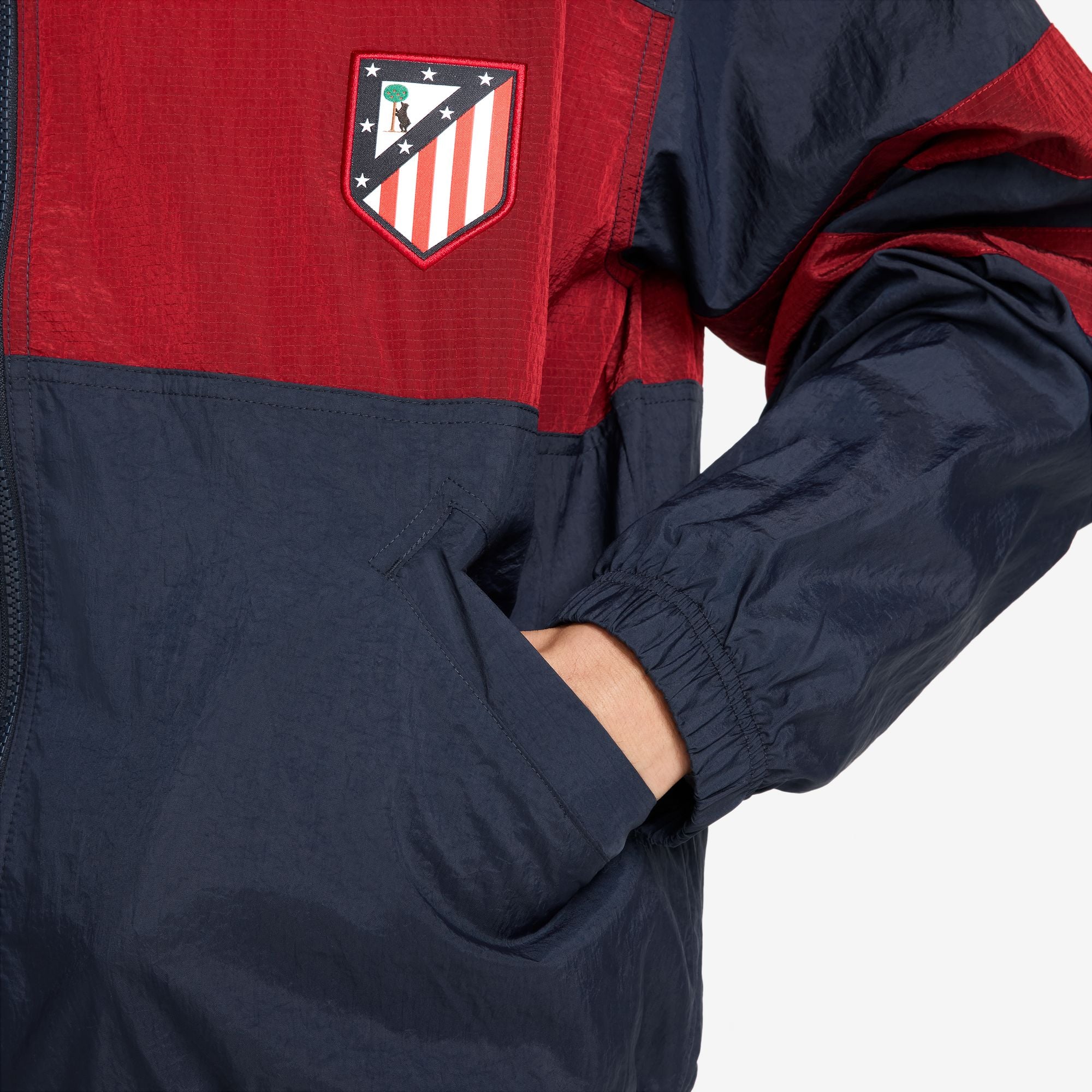 Veste de survêtement zippée intégrale Nike Atlético Madrid Third I96 bleu marine pour homme
