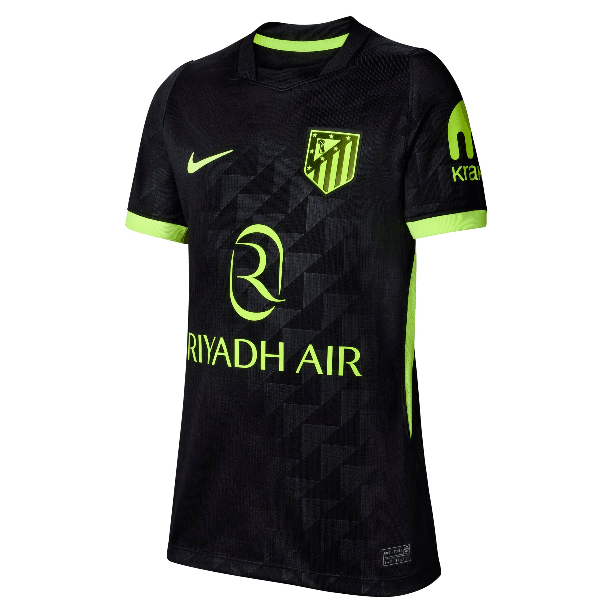Maillot réplique Nike noir pour enfant de l'Atlético Madrid, saison extérieure 2026/27