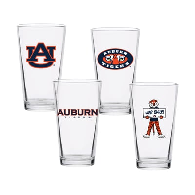 Auburn Tigers 16oz. Collector Pint Glass Four-Piece Set
