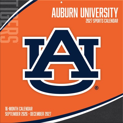 Auburn Tigers 2027 12” x 12” Team Wall Calendar