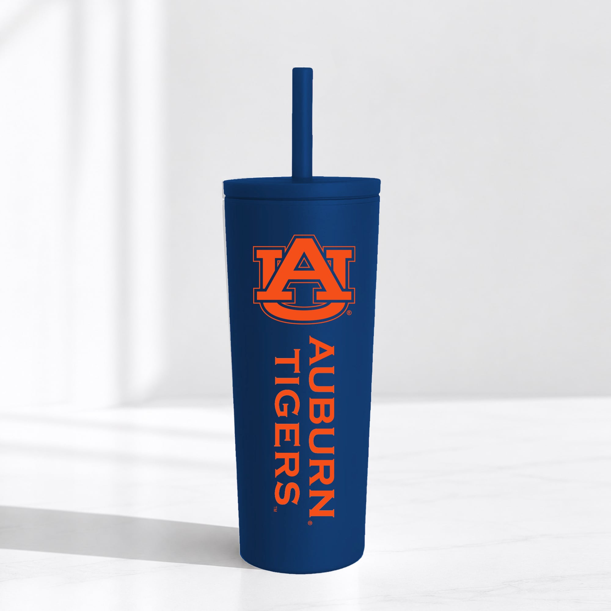 Auburn Tigers 24oz. No Spill Straw Tumbler