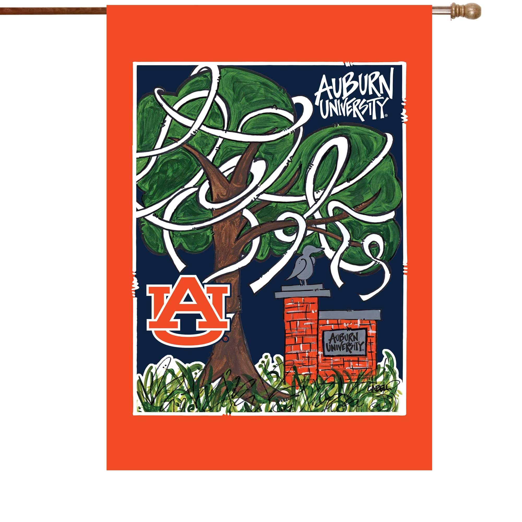 Drapeau de maison double face Auburn Tigers 28" x 40" - Plus qu'un simple drapeau de supporters