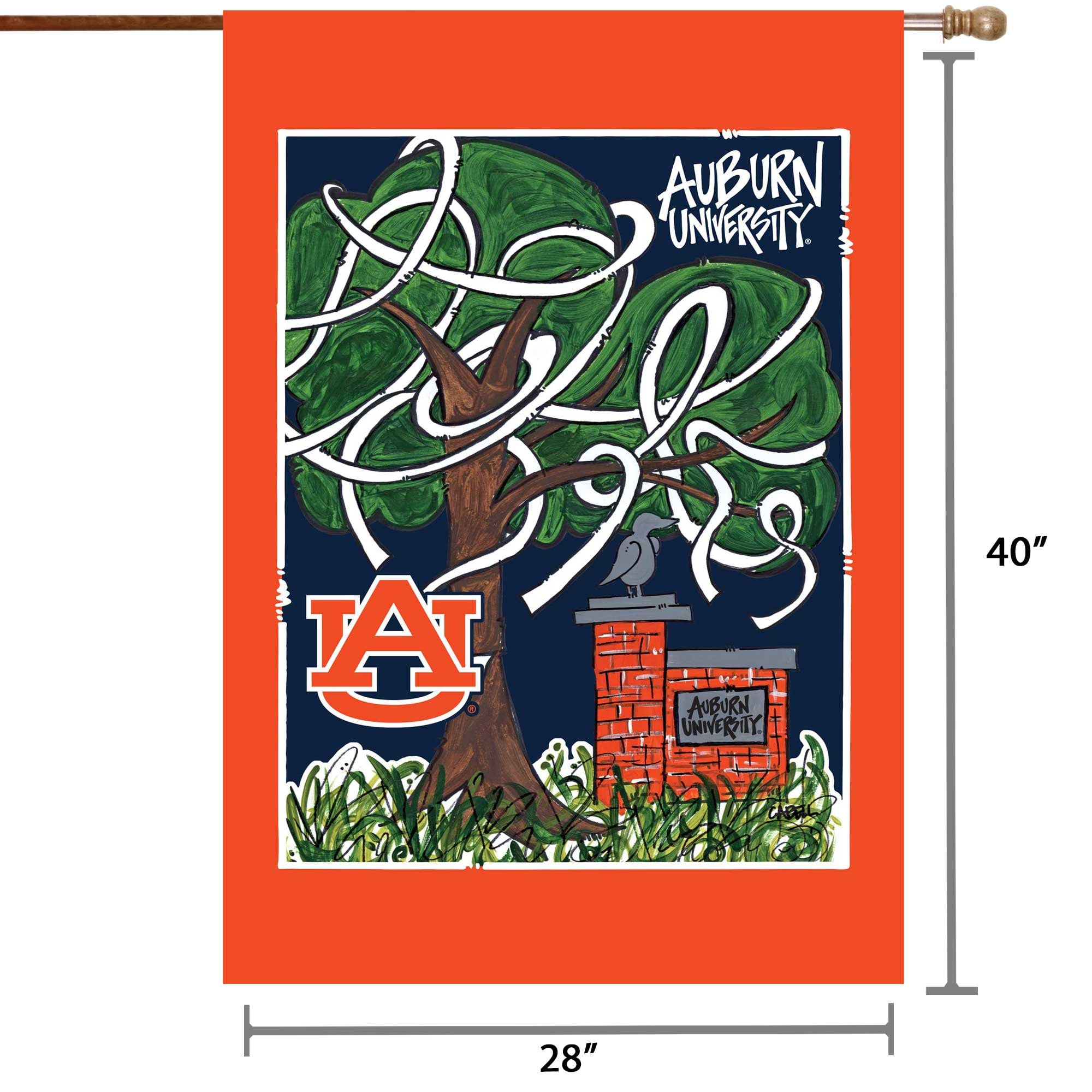 Drapeau de maison double face Auburn Tigers 28" x 40" - Plus qu'un simple drapeau de supporters