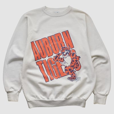 Auburn Tigers Alore 1987 Pullover Sweatshirt - White - XS by Fanatics Real Vintage