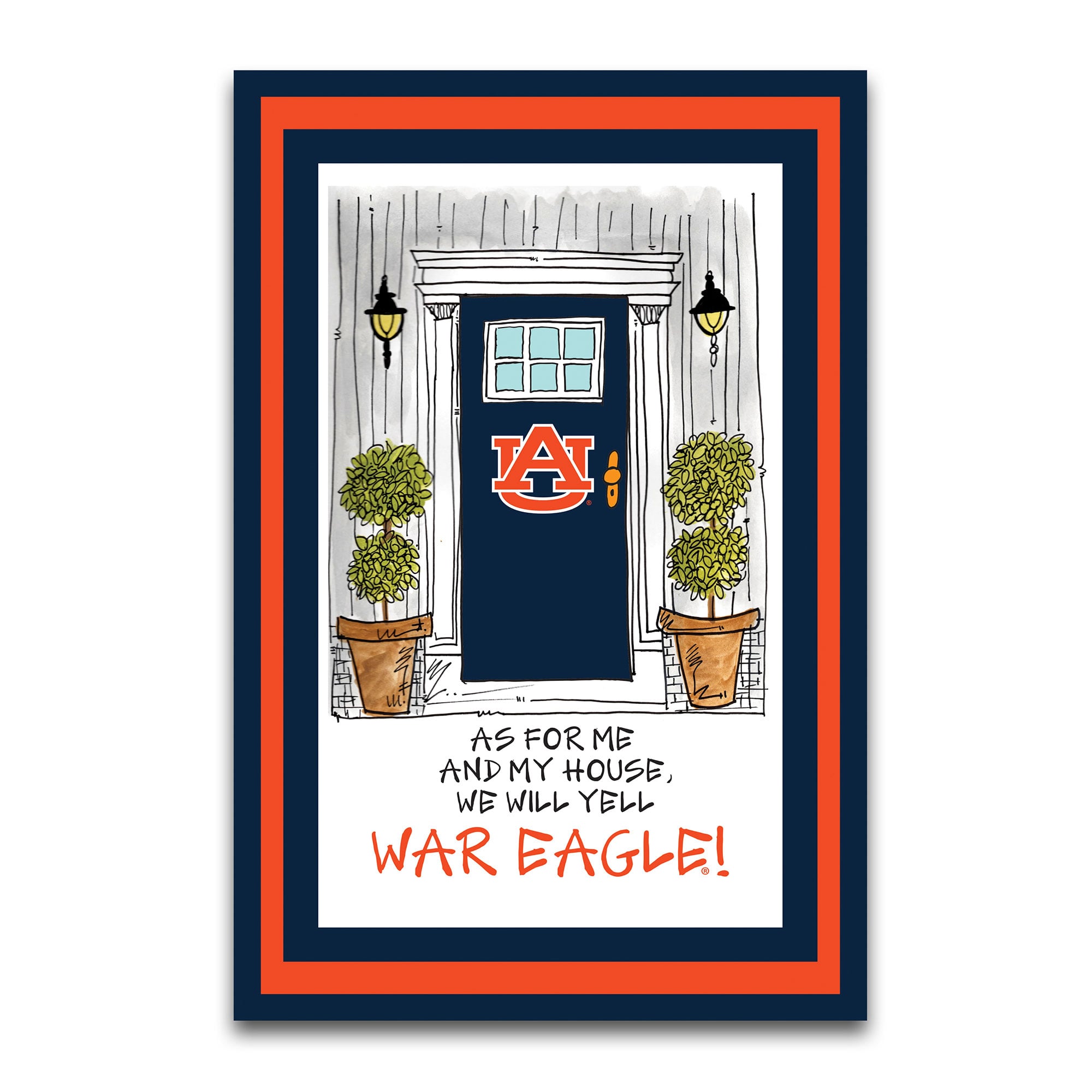 Drapeau de jardin Auburn Tigers « As For Me » 30 x 45 cm